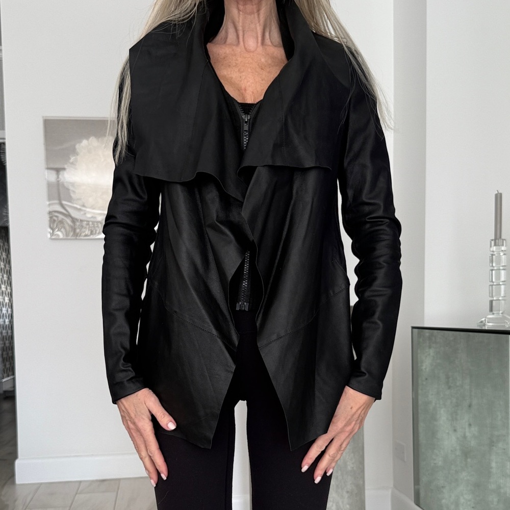 Mackage XXS Leather Waterfall Coat